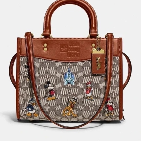 Coach X Disney Rogue 25, Sig.Textile Jacquard W Mickey & Friends Embroider NWT - Picture 3 of 15